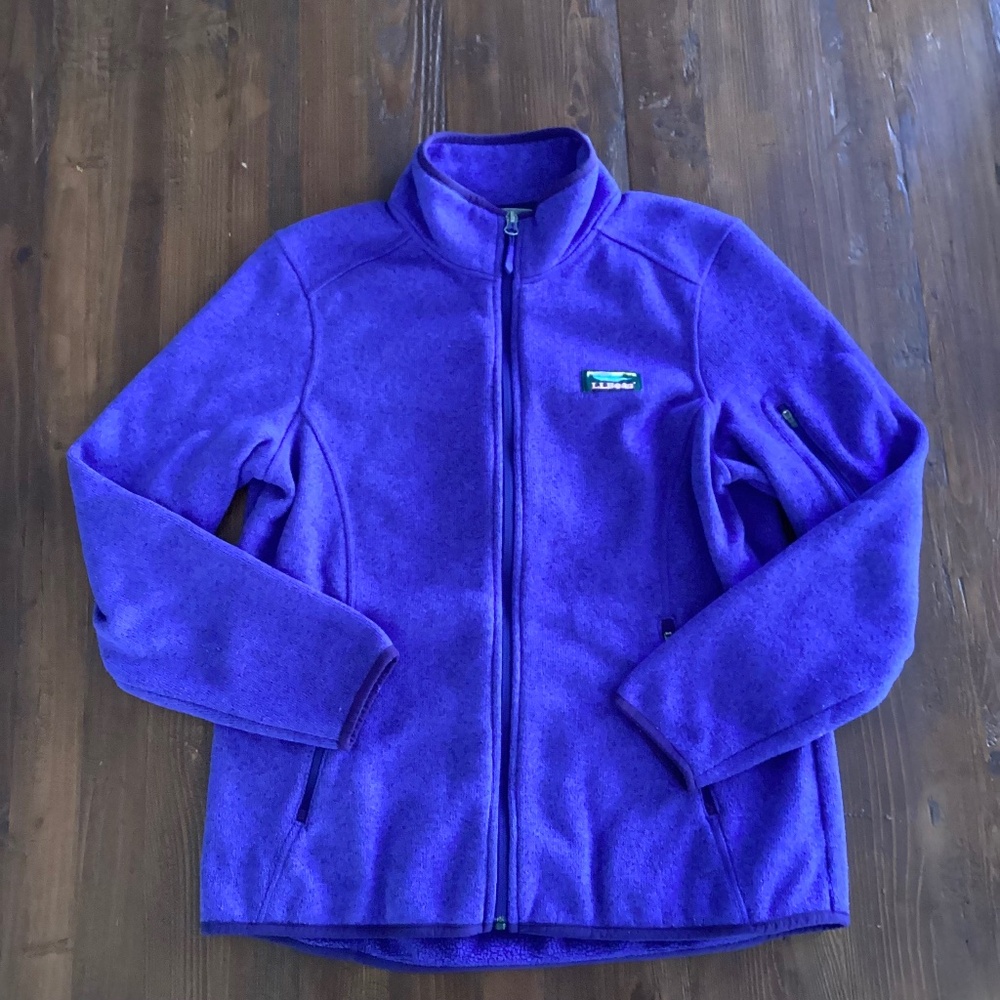 L.L.Bean Women’s Full-Zip Fleece Jacket | Size M Petite | Classic Polartec